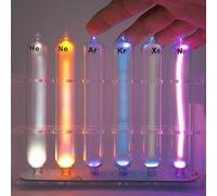 Ensemble 6 Tubes en Verre À Gaz Rares, Élément Gaz Rares Scellé en Verre, Collection Démonstration Scientifique, He/Ne/AR/Kr/XE/N2, for Collection, Affichage, Enseignement, Cadeau