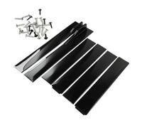 Ensemble 6Jupes Latérales Universelles 2m/2,2m Extensions Bas Caisse Séparateurs Lèvre Pare-Chocs Aileron Jupe Latérale Rouge Carbone Noir Voiture Jupes Latérales(Shiny Black 2m)