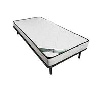 Ensemble 90 x 190 cm cadre à lattes + matelas mousse et coutil bambou ép.15cm - KANANI de NATUREA