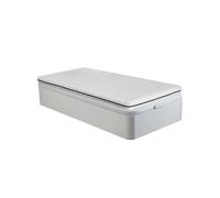 Ensemble 90 x 190 cm sommier coffre blanc + matelas mousse déhoussable ép.10cm - NASUS de YSMÉE