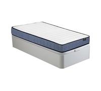 Ensemble 90 x 190 cm sommier coffre blanc + matelas ressorts ensachés ép.19cm - DAYNI de YSMEE