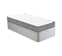 Ensemble 90 x 190 cm sommier coffre blanc + matelas ressorts ensachés ép.19cm - KIJAL II de YSMEE