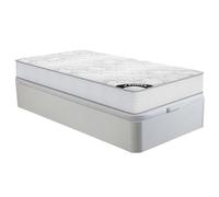 Ensemble 90 x 190 cm sommier coffre blanc + matelas ressorts ensachés ép.20cm - SONGE de YSMEE