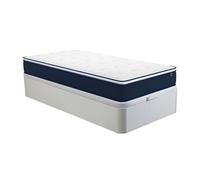 Ensemble 90 x 190 cm sommier coffre blanc + matelas ressorts ensachés et surmatelas intégré ép.24cm - ALTIER de YSMEE