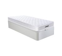 Ensemble 90 x 190 cm sommier coffre blanc + matelas ressorts et mémoire de forme ép.15cm - WOLKENLOS de YSMEE