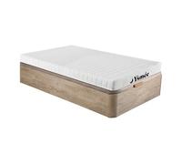 Ensemble 90 x 190 cm sommier coffre naturel clair + matelas mousse 7 zones ép.12cm - STELO KIDS de YSMEE