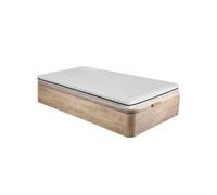 Ensemble 90 x 190 cm sommier coffre naturel clair + matelas mousse déhoussable ép.10cm - NASUS de YSMEE