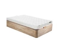 Ensemble 90 x 190 cm sommier coffre naturel clair + matelas mousse ép.15cm - ZEUS de YSMEE