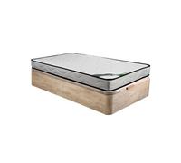 Ensemble 90 x 190 cm sommier coffre naturel clair + matelas mousse et coutil bambou ép.15cm - KANANI de NATUREA