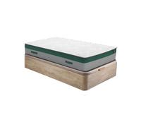 Ensemble 90 x 190 cm sommier coffre naturel clair + matelas ressorts ensachés ép.22cm - PRESTIGE de YSMEE