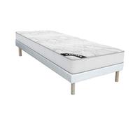 Ensemble 90 x 190 cm sommier + matelas ressorts ensachés ép.20cm - SONGE de YSMÉE