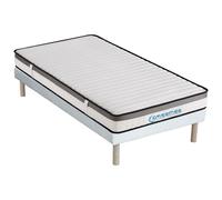 Ensemble 90 x 200 cm sommier + matelas mousse mémoire de forme ép.19cm - ORTHOMEMORY de DREAMEA