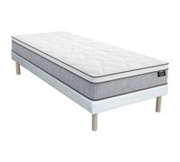 Ensemble 90 x 200 cm sommier + matelas ressorts ensachés ép.22cm - SERENITE de YSMÉE