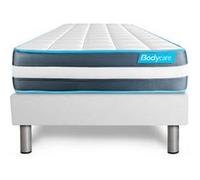 Ensemble 90x190 matelas BodyForm à Mémoire de forme 3 zones + sommier kit blanc G