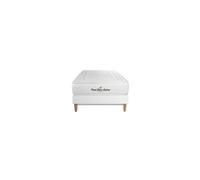 Ensemble 90x190 Matelas Lancaster Ressorts Ensaches Et Memoire De Forme + Sommier Kit Blanc