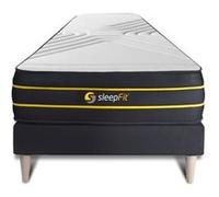 Ensemble 90x190 matelas ULTRA + sommier kit noir