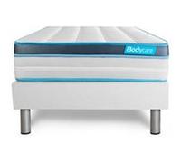 Ensemble 90x200 matelas BodyFit à mémoire de forme + sommier kit blanc G