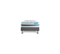 Ensemble 90x200 matelas BodyFlex ressorts ensachés et mémoire de forme + sommier kit gris