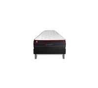 Ensemble 90x200 matelas BOOST ressorts ensachés et mémoire de forme + sommier kit noir