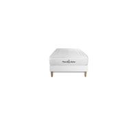 Ensemble 90x200 matelas LANCASTER ressorts ensaches et memoire de forme + sommier kit blanc