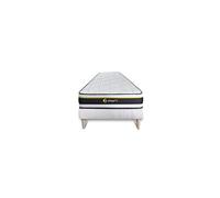 Ensemble 90x200 matelas SOFT + sommier kit blanc