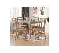 Ensemble à dîner 7 pcs Bois d'acacia solide, chaise en bois, table en bois, meubles en bois, chaise de salle à manger en bois