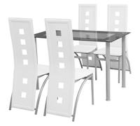 vidaXL Ensemble à dîner cinq pièces Blanc