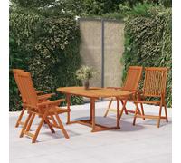 Vidaxl Ensemble À Dîner De Jardin 5 Pcs Bois D'eucalyptus Massif