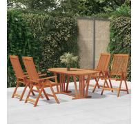 Ensemble à Dîner de Jardin 7 pcs Bois d'Eucalyptus Massif Mobilier vidaXL