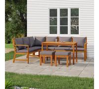Ensemble à Dîner de Jardin avec Coussins 11 pcs Patio Multi-modèle vidaXL