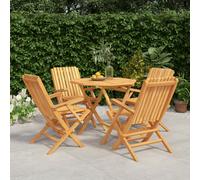 Ensemble à Dîner de Jardin Salle à Manger 5 pcs Bois de Teck Massif vidaXL