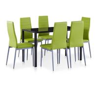 Ensemble à dîner - VIDAXL - Vert - Métal - Salle à manger - Intérieur - 6 personnes