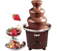 Ensemble à fondue électrique à 3 niveaux de fontaine de chocolat en acier inoxydable Opal de grande taille avec base de marmite à chaud (OCF11)