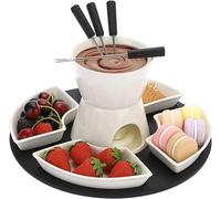 Ensemble à fondue en céramique 300 ml avec plateau