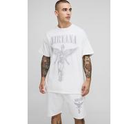 Ensemble à imprimé Stone avec t-shirt et short homme - blanc - L, blanc