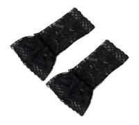 Ensemble à manches à faux poignets, Poignets Détachables en Dentelle for Femme Multicolore 2 Paires(Black 2)