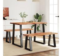 Ensemble à Manger 3 pcs avec Bord Vivant Dîner Bois Massif d'Acacia vidaXL