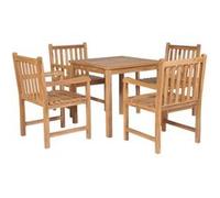 Vidaxl Ensemble De Salle À Manger D'extérieur 5pcs Bois Solide De Teck