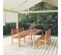 Ensemble à manger de jardin 3 pcs Bois de teck massi meubles de jardin vidaXL