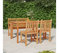 Ensemble à manger de jardin 4 pcs Bois de teck massif meubles de jardin vidaXL
