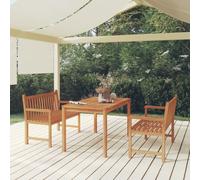 Ensemble à manger de jardin 4 pcs Bois de teck massif meubles de jardin vidaXL