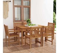 Ensemble à manger de jardin 4 pcs Bois de teck massif meubles de jardin vidaXL