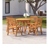 Ensemble à manger de jardin 5 pcs Bois d'acacia solide vidaXL