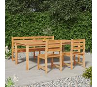Vidaxl Ensemble À Dîner De Jardin 4 Pcs Bois De Teck Massif