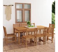 Ensemble à manger de jardin 5pcs Bois de teck massif meubles de jardin vidaXL