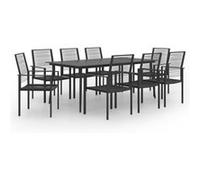 Ensemble de Salle à Manger de Jardin 9 pcs Mobilier à Dîner Patio vidaXL