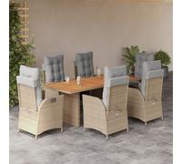 Ensemble à Manger de Jardin avec Coussins Table 9 pcs Gris Résine Tressée vidaXL