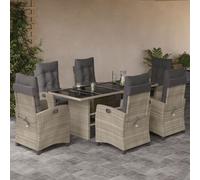 Ensemble à Manger de Jardin avec Coussins Table 9 pcs Résine Tressée vidaXL