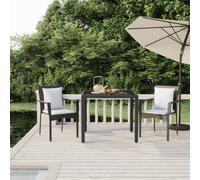 Ensemble à manger de jardin coussins 5pcs Noir Résine tressée vidaXL