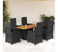 Ensemble à Manger de Jardin et Coussins Meubles 9 pcs Gris Résine Tressée vidaXL